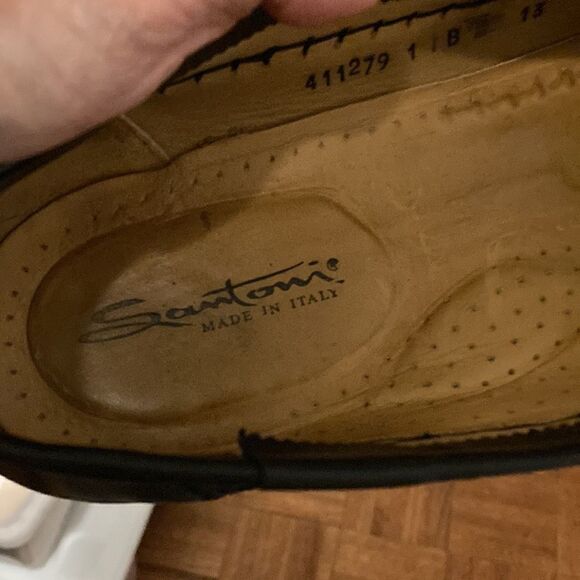 Santoni Mens Forester Black Kiltie Tassel Loafer Slip On Moccasin. Size 13 B. - Picture 6 of 8